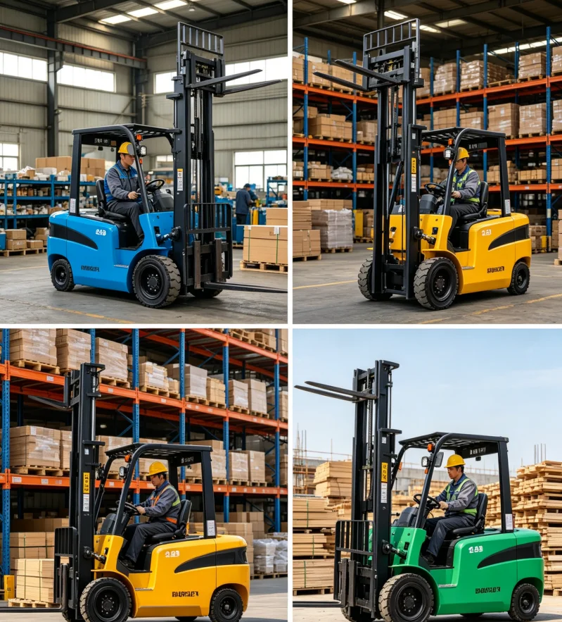 

Small Electric Forklift 1 Ton Budget Friendly Battery Powered Pallet Jack Walk behind Stacker Lifter for Small Business