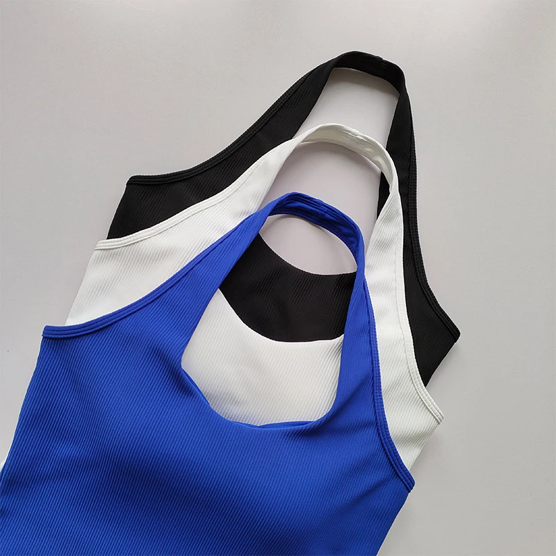 New Sports Bra Women's Shockproof Running Gathering Bra Hanging Neck Back Fitness Tank Top