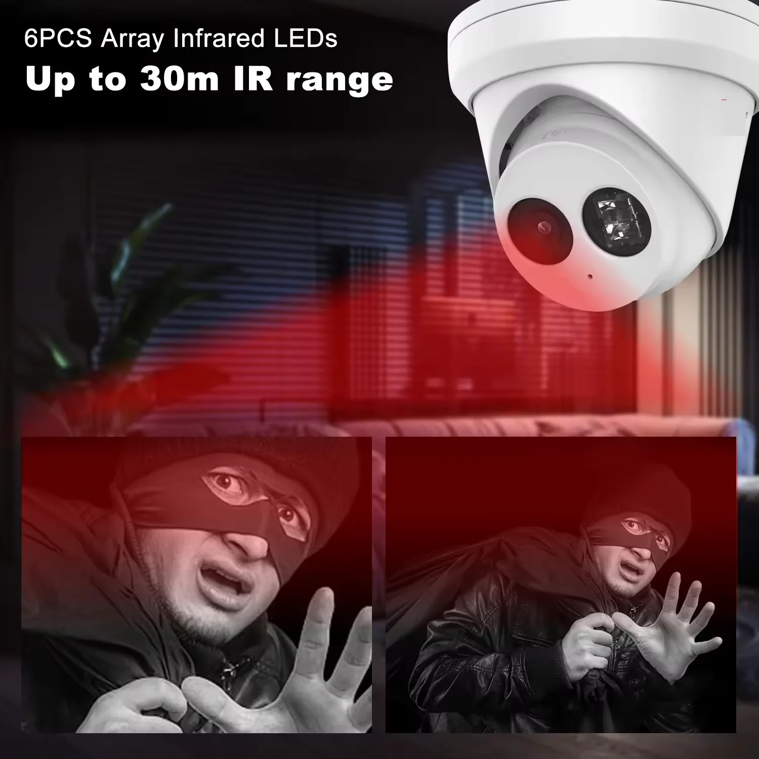 كاميرا برجية IP POE بدقة 4 ميجابكسل تدعم كشف المركبات البشرية في اتجاه واحد صوت مدمج بفتحة بطاقة SD بحد أقصى 512 جيجابايت IP67 WDR H265+