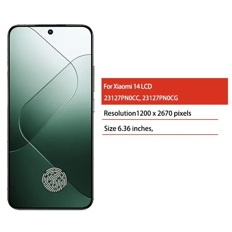 23127PN0CC, 23127PN0CG Premium Lcd For Xiaomi 14 Display Touch Screen Digitizer Panel Assembly For mi 14 Lcd With Frame