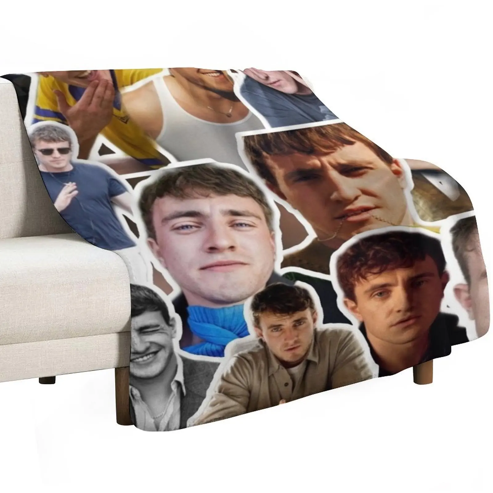 

paul mescal photo collage Throw Blanket christmas decoration Moving manga Blankets