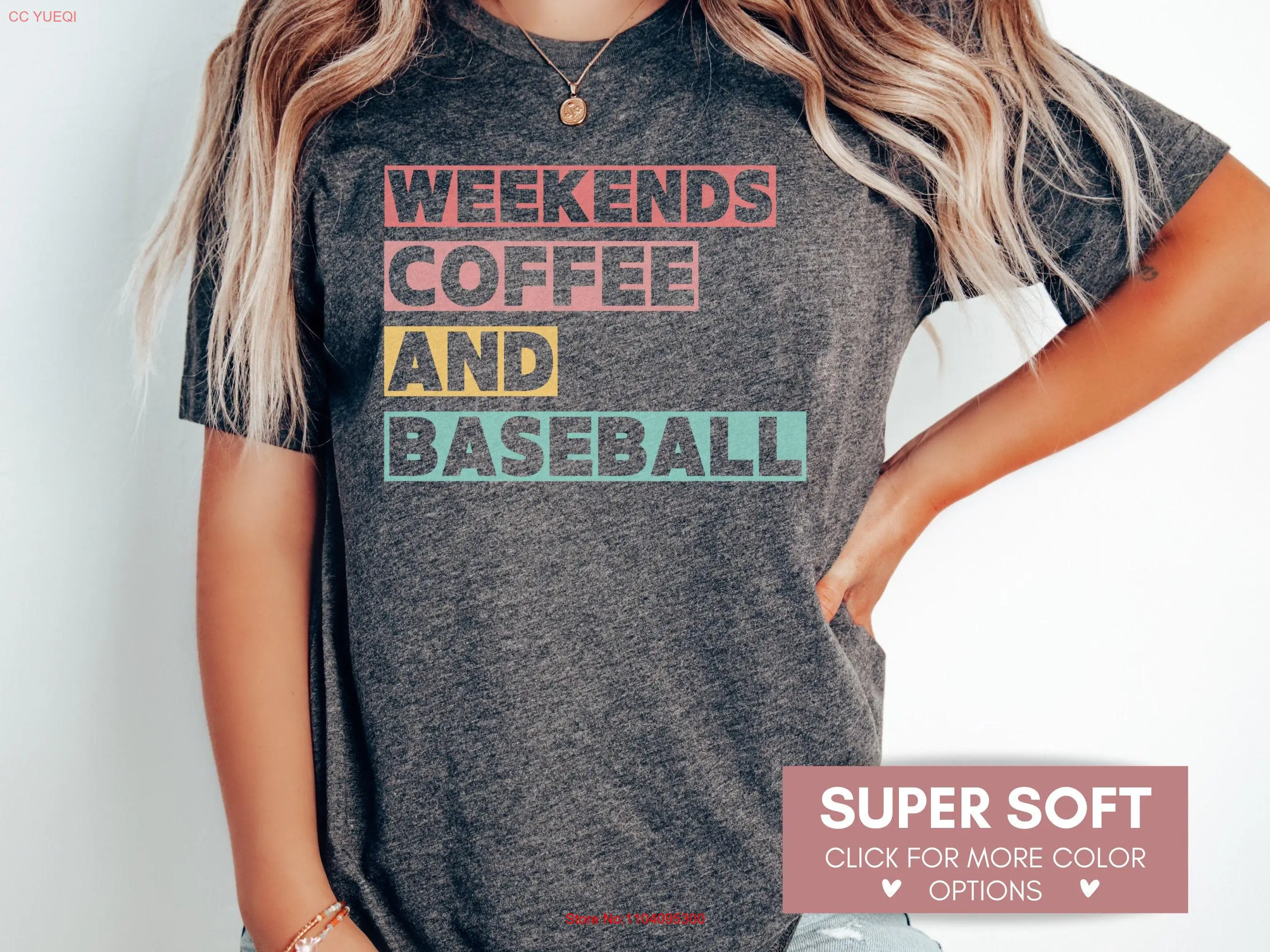 Weekends Coffee and Baseball T Shirt For Sports Mom Mothers Day Cute Sport Dad long or short sleeves