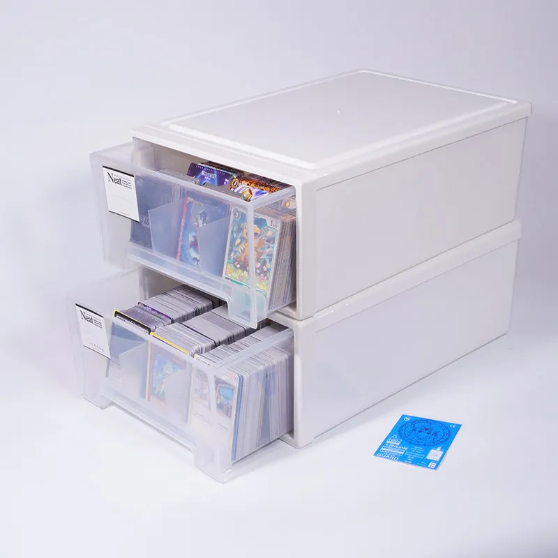 Neat Large Capacity Stackable Drawer Trading Card Storage Box Transparent Case For Pokemon TCG Yu Gi Oh Ultraman Card Collectors