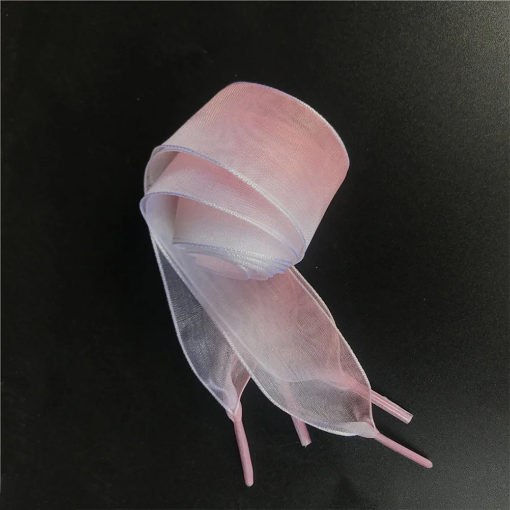 

5pcs 140Cm Gradient Shoelaces Flat Yarn Shoe Ties For Casual Athletic Shoes Boots Skates Durable Wide Lace Strings Sneaker