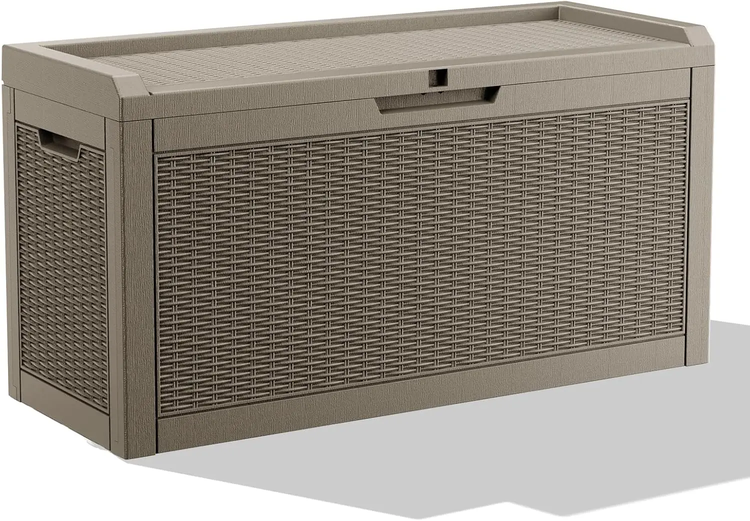 

60 Gallon Outdoor Storage Box – Resin Deck Box with Lockable Lid, Waterproof Patio Furniture Storage for Tools, Garden & Ya