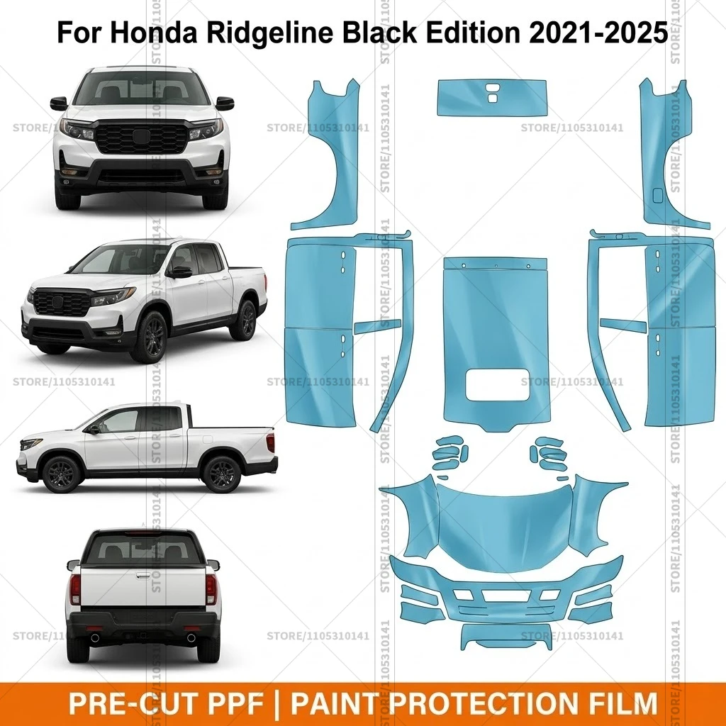 

Pre-Cut Paint Protection Film PPF Transparent Bumper Automotive Clear Bra Car Film For Honda Ridgeline Black Edition 2021-2025