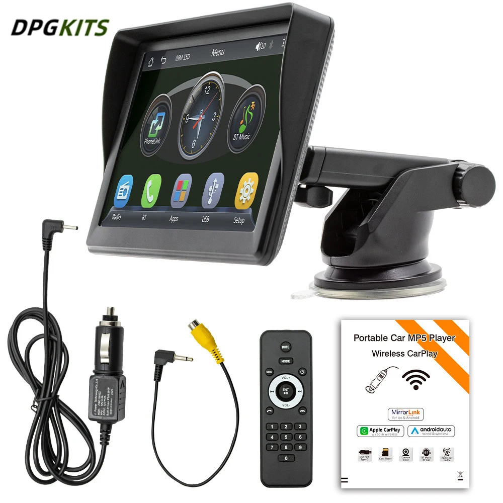 

B600W 7 inch Car Mp5 Radio Player Auto Portable Multimedia Wireless Carplay 1080P IPS Bluetooth Monitor Touch Screen