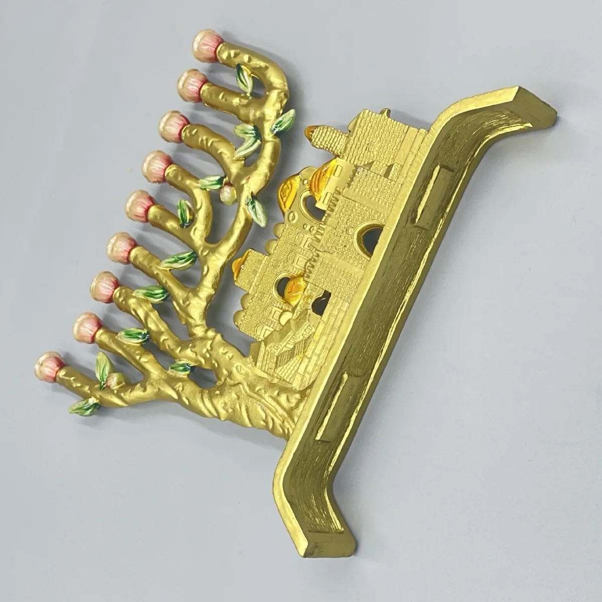 Light Luxury Temple Jerusalem Candlestick Jewish Nine-headed Menorah Creative Home Furnishings Prayer Holiday Gifts