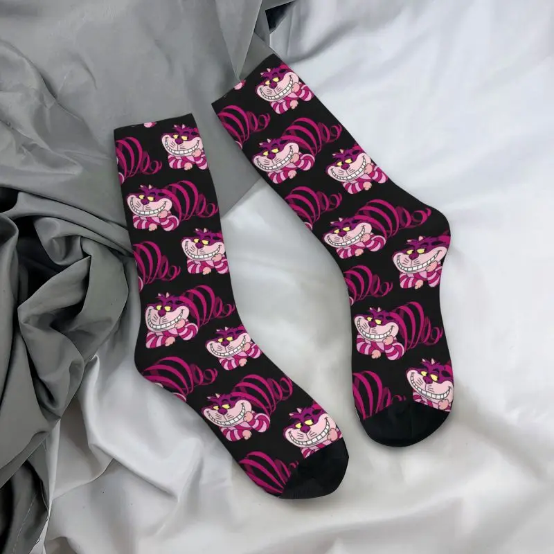 Fashion Cheshire Cat Socks Women Men Warm 3D Print Sports Football Socks