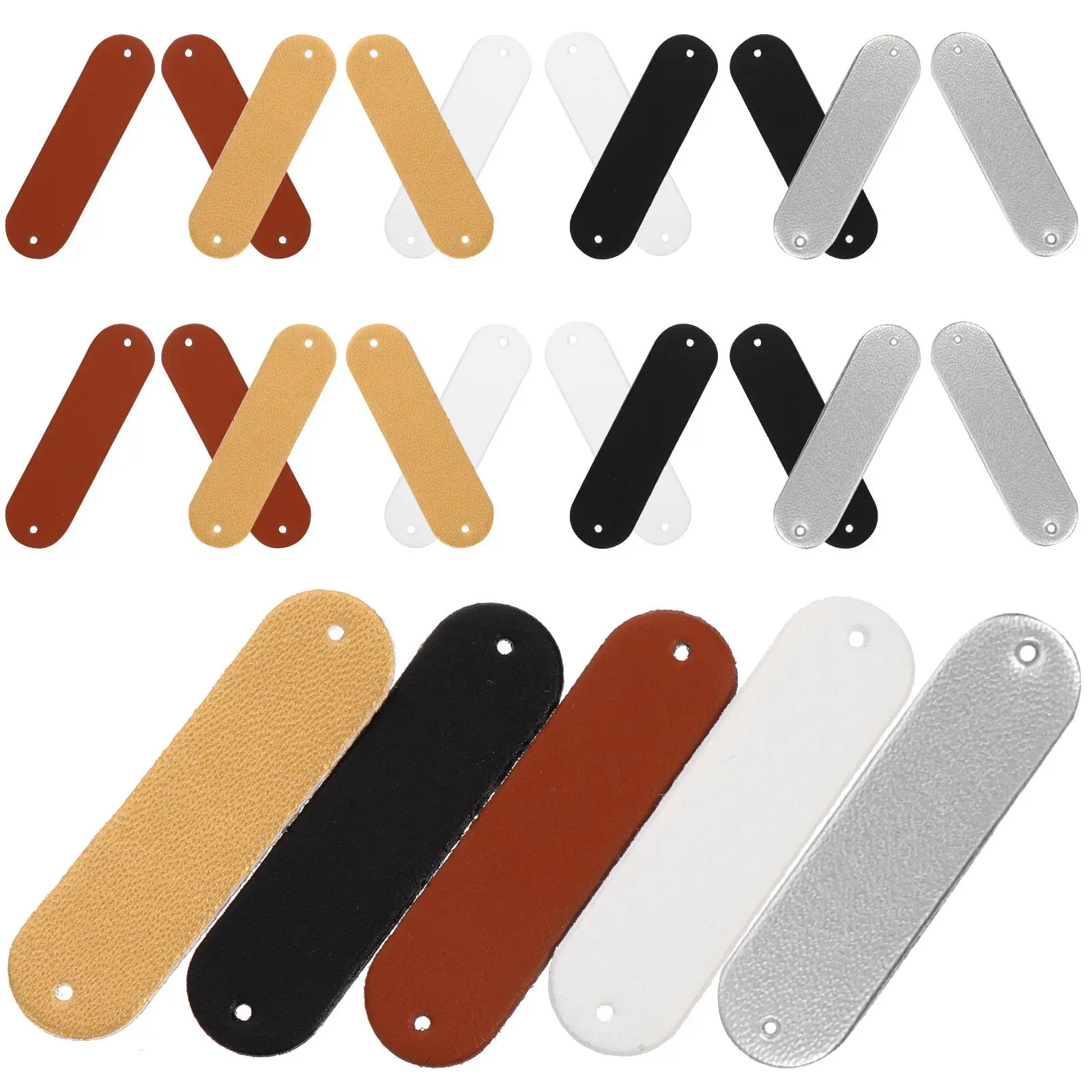 

100 Pcs Label Blank Clothing Tags Labels Sewing Personalized Pu Custom for Handmade Items