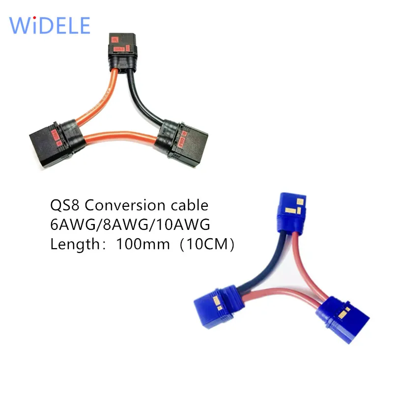 

Large Power QS8-S Male Female Plug Battery Connector Anti-Spark QS8 Series Harness 8AWG Silicone Wire For RC UAV Drone