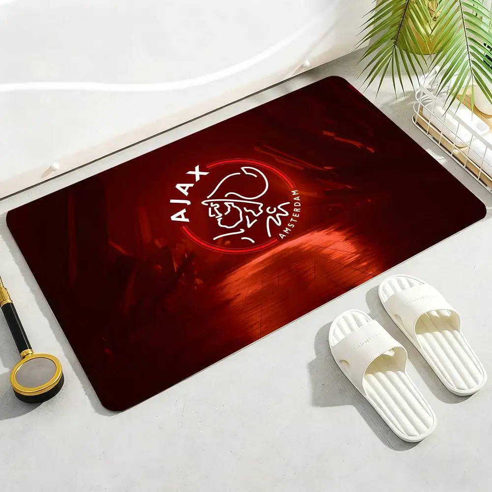 Amsterdamsche Football Club Ajax Vloermat Zachte verdikte antislipdeurmat voor woonkamer Home Decor Flanel tapijten