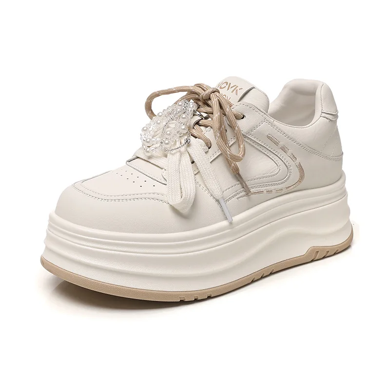 

Women's Shoes Low Top Casual Platform Board Shoes Fashionable Lace Up Casual Sneakers Anti Slip 2026 Spring New Zapatillas Mujer