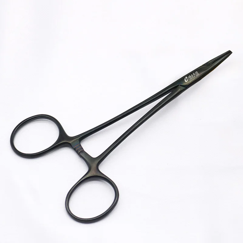 Medical Porcelain Black Needle Holder Dental Surgery Double Eyelid Surgery Suture Clamp Needle Holder Pliers