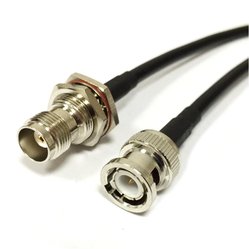 BNC/TNC Female Bulkhead Jack Switch BNC Male Plug RF Coaxial Cable RG58 50cm 20