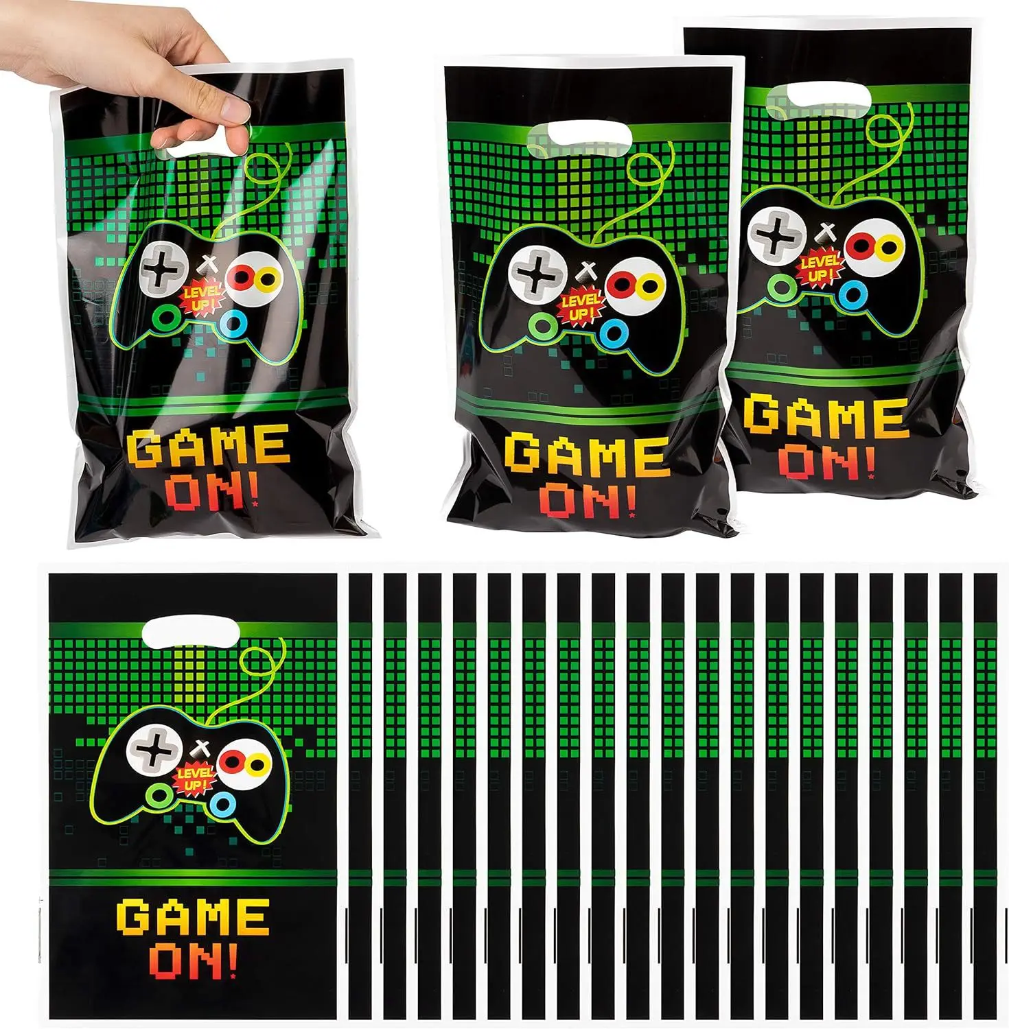 

Green Video Game Gift Bags Birthday Party Decoration Game On Goodie Bags Candy Bag Baby Shower Kids Favors Gifts Party Supplies