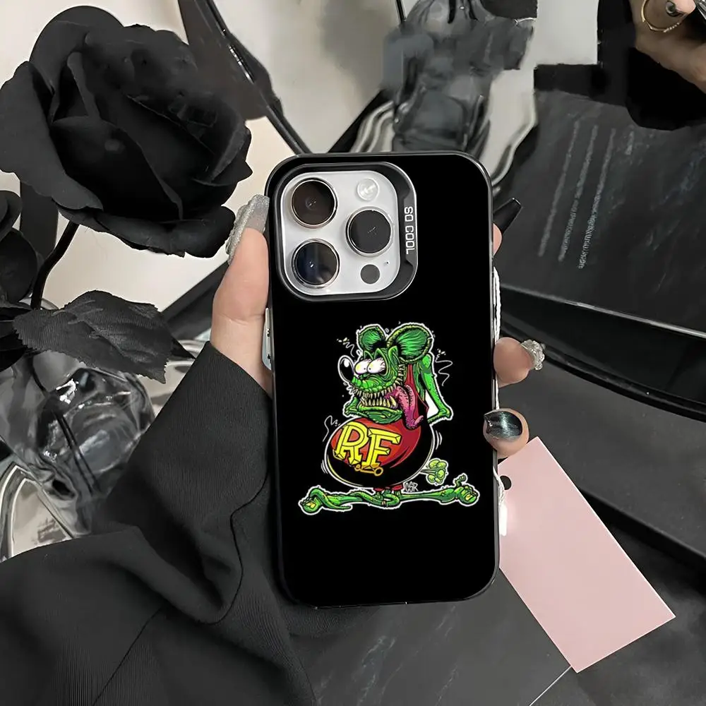 Tales Of The Rat Fink Art Phone Case Matte Colored Silver For iPhone 15 16 14 13 12 11 Pro Max Plus XS X Shockproof Hard Cover