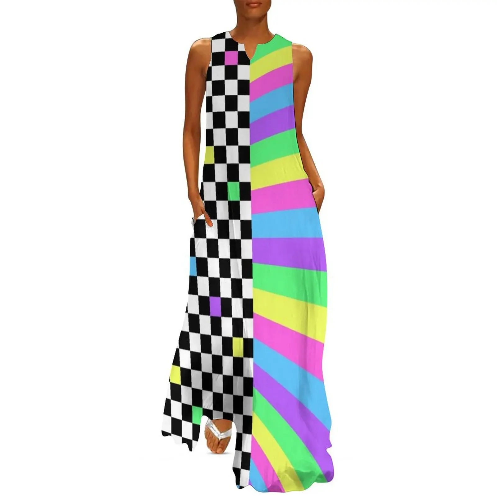 

Kawaii 80's Pattern 1 Long Dress Woman clothes long dresses for women Dress