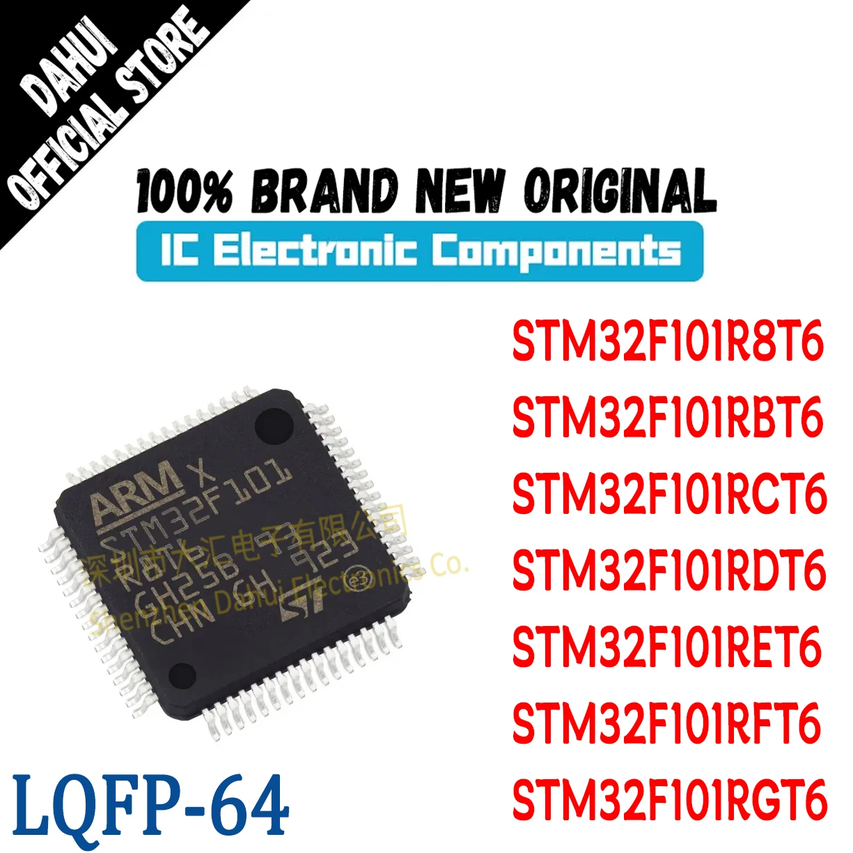 STM32F101R8T6 STM32F101RBT6 STM32F101RCT6 STM32F101RDT6 STM32F101RET6 STM32F101RFT6 STM32F101RGT6 IC MCU Chip 64-LQFP