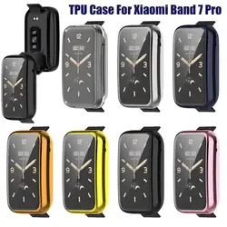 Plating Case for Xiaomi Mi Band 7 Pro Soft TPU Cover Screen Protector Bumper Shell Smartwatch Accessorie