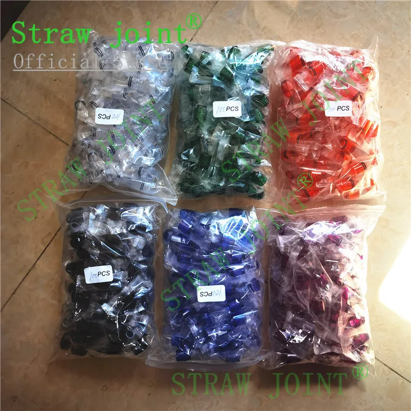 مفصل القش 100 قطعة/الحزمة 810 ملحقات بلاستيكية حلزونية داخلية من البلاستيك الأكريليك #2