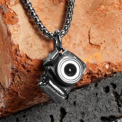 Retro Camera Men Necklaces With Pendant Stainless Steel Unique Jewelry For Male Women Punk Hip Hop Accessories Gifts Wholesale