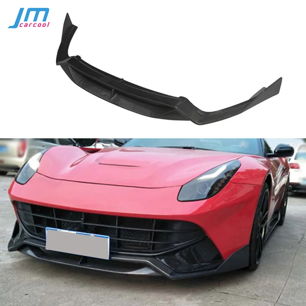 

Real Carbon Fiber Front Bumper Lip Spoiler Case for Ferrari F12 Berlinetta 2013-2016 FRP Head Chin Shovel Protector