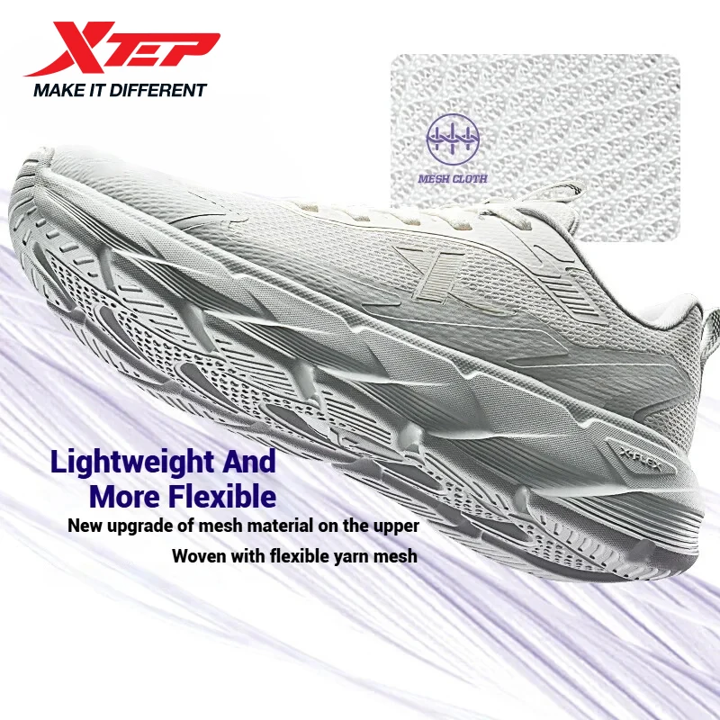 Xtep Light Joy 2 Running Shoes for Women 2025 Spring Balanced Shock-absorbing Non-slip Wear-resistant Sport shoes 875118110015
