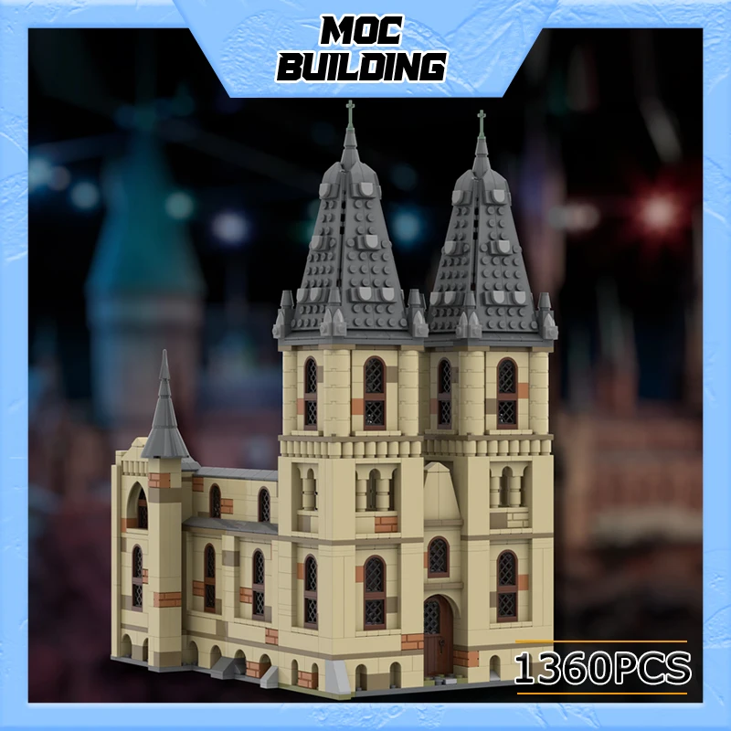 MOC Building Blocks Classic Movie Scene Bell Towers Model Set DIY Assembly Bricks House Castle Toy Creative Collection Xmas Gift