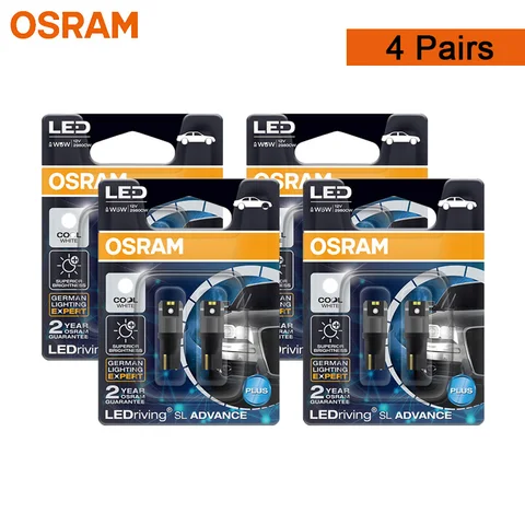 Светодиодные Лампы OSRAM T10 6000K W5W 194 1.5W, Холодный Белый Свет, Для Чтения, Освещения Дверей