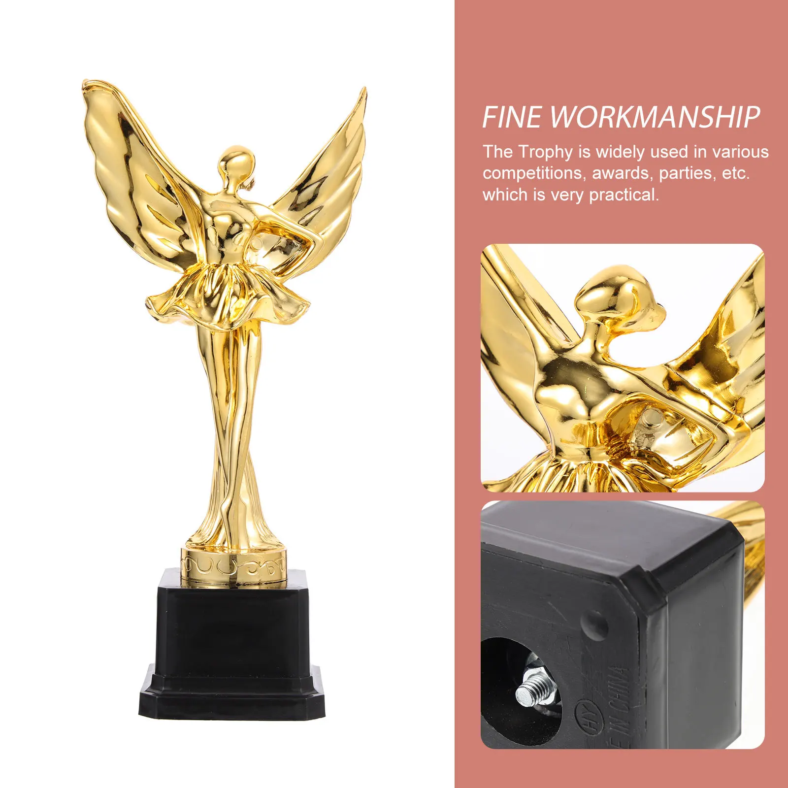 

Dance Competition Trophy Decorative Ballet Dancer Design Golden Color Award Trophy Cup for Dance Competitions