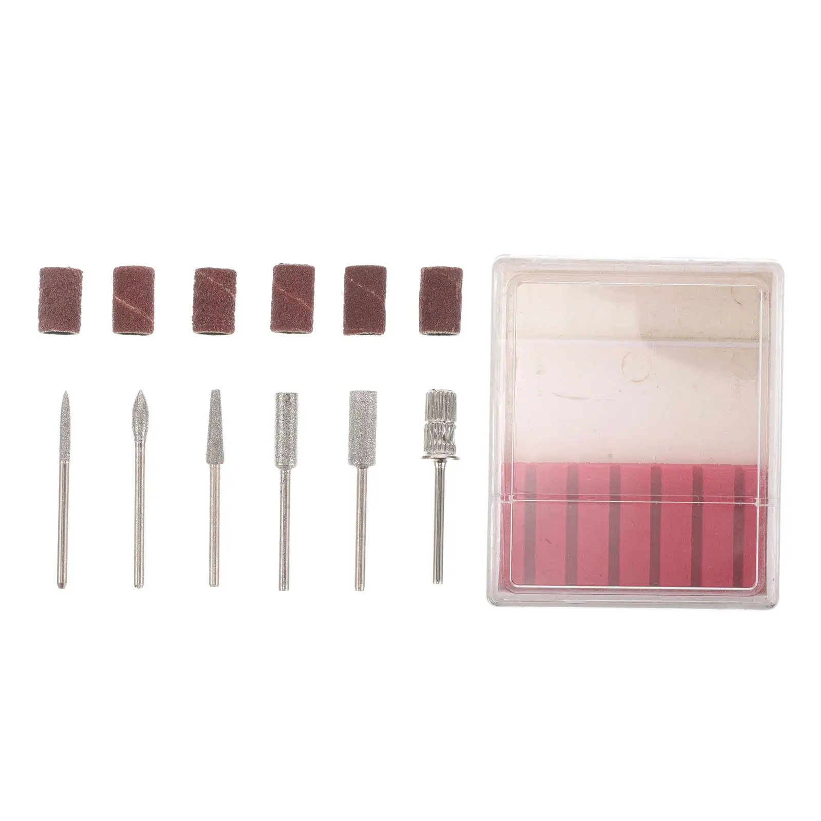 6 個マニキュアペディキュアネイルビットセットダイヤモンド素材多機能研削研磨電動ネイルドリルアクセサリー