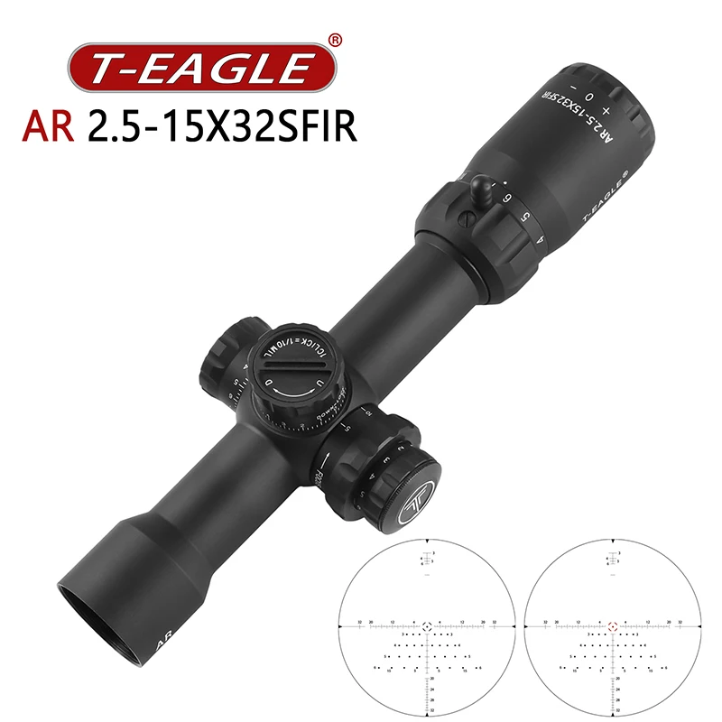 T-EAGLE genuine product-AR 2.5-15X32 SFIR rear mounted outdoor hunting optical scope high-definition transparent sniper scope