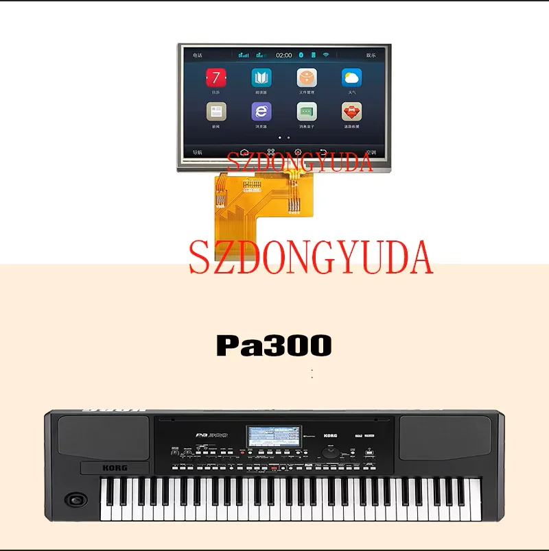 

Новый A+ 5-дюймовый 40-контактный ЖК-дисплей 480*272 для Korg PA300 с сенсорным экраном, стеклянной панелью и дигитайзером