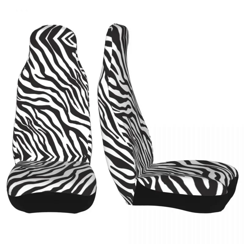 Zebra Print Pattern Universal Car Seat Cover Protector Interior Accessories Travel Stripes Seat Covers Fabric Hunting