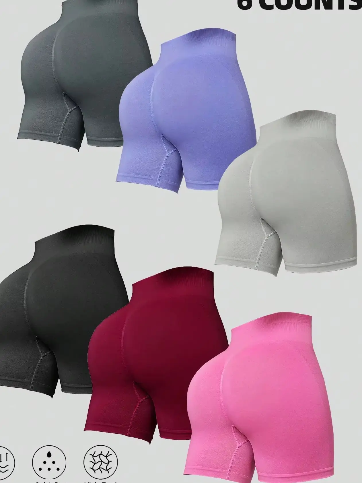 Peach Hip Lifting Sports Shorts Women Seamless High Waist Belly Slimming Running Training Quick-Drying Trousers Yoga Shorts