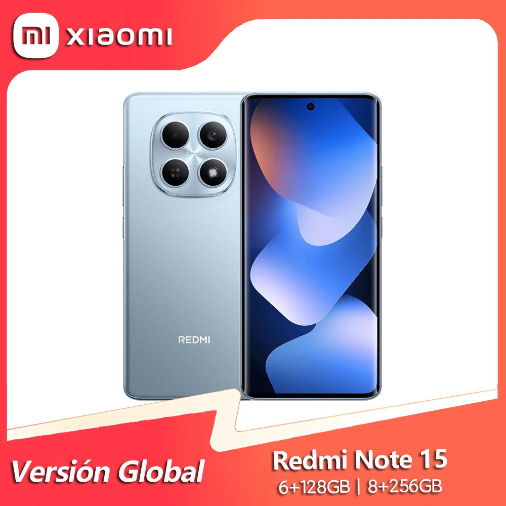 Xiaomi Redmi Note 15 128GB/256GB, MTk Helio G100 Ultra, Pantalla AMOLED de 6.77", 120Hz, Cámara de 108MP, Batería de 6000mAh, NFC