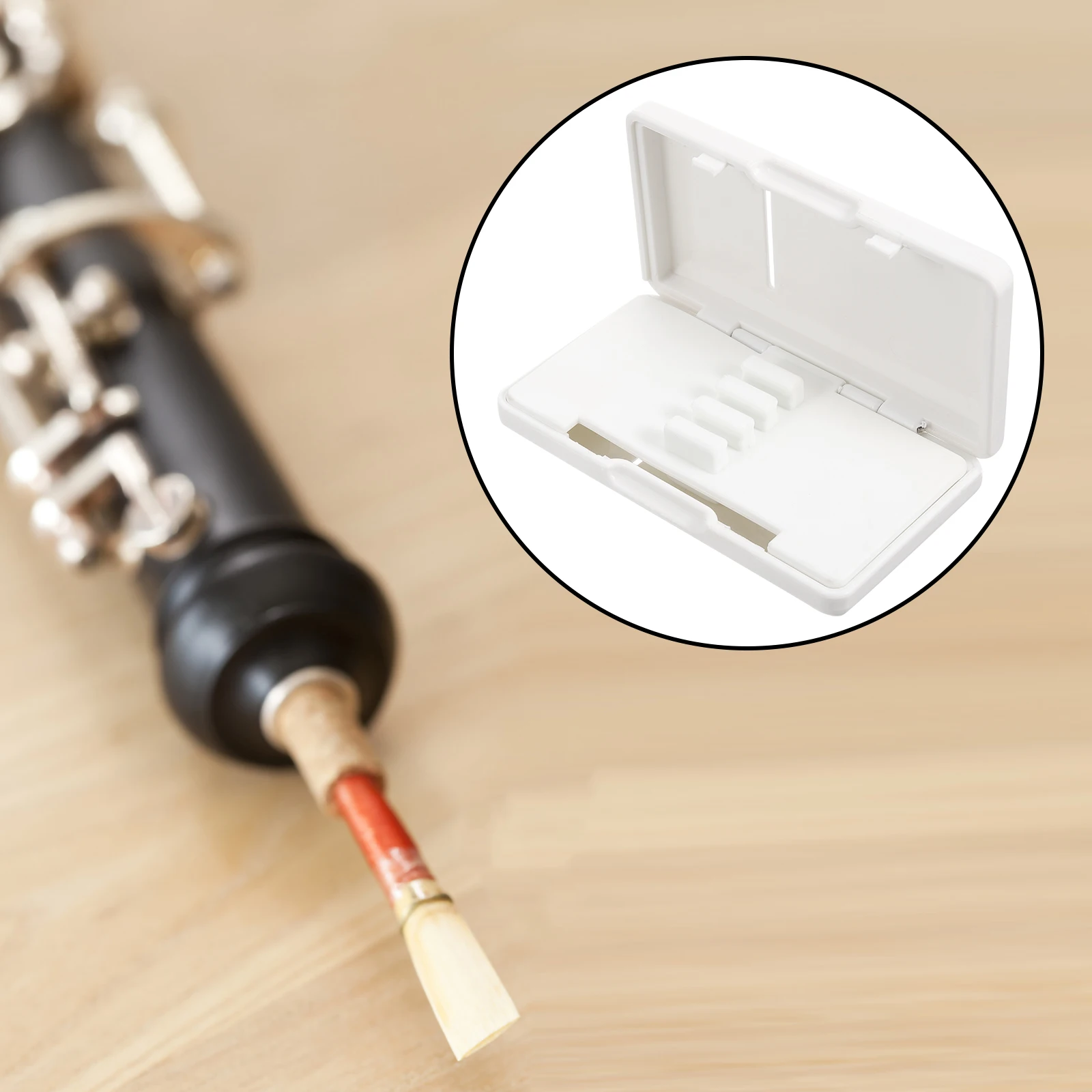 

6 Slots Oboe Case ABS Plastic Storage Box Holder Container 8 Reeds Portable Lightweight Moisture Resistant ganizer Carrying