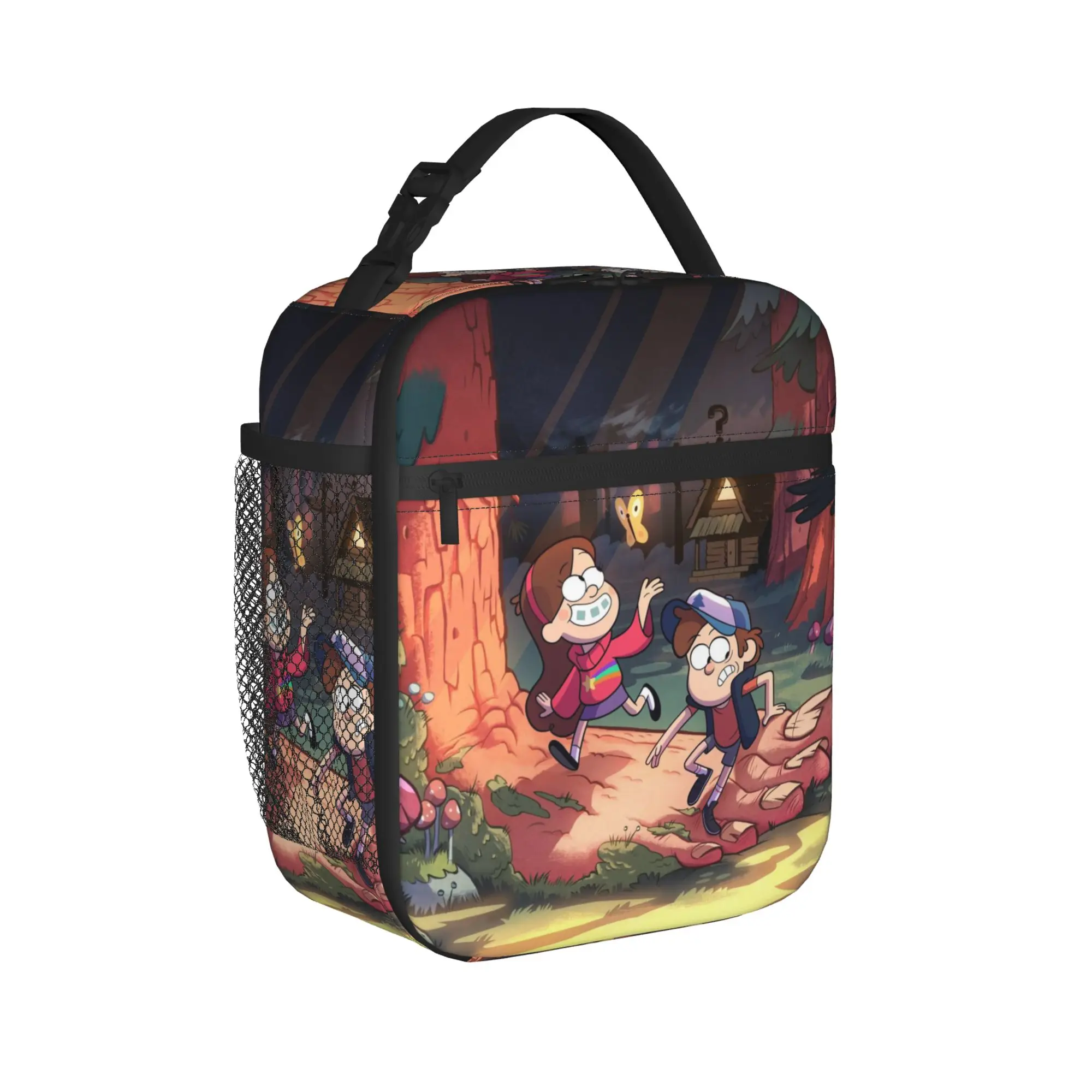 G-Gravity Falls Thermal Insulated Lunch Bags for Work  Portable Bento Box Men Women Thermal Cooler Lunch Boxes