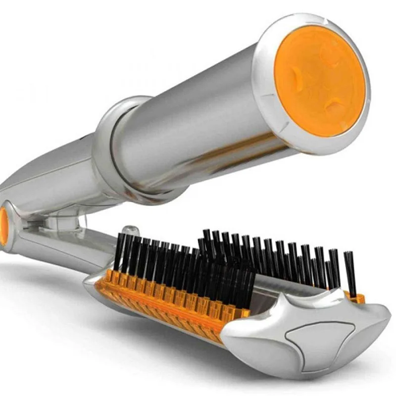 Multifunction Electric Hair Crimper Wet Dry Dual Use Curling Straightening 3 Modes Adjustable Auto Curling Iron With Brush