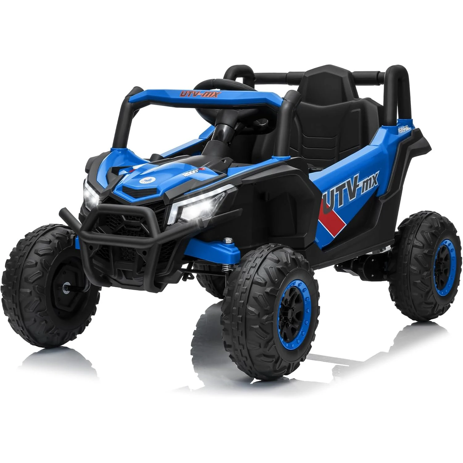 12V UTV Buggy Elektro-Aufsitzwagen für Kinder, 1-Sitzer-Aufsitzspielzeug mit elterner Fernbedienung, LED-Leuchten, Kinderauto für Jungen und Mädchen