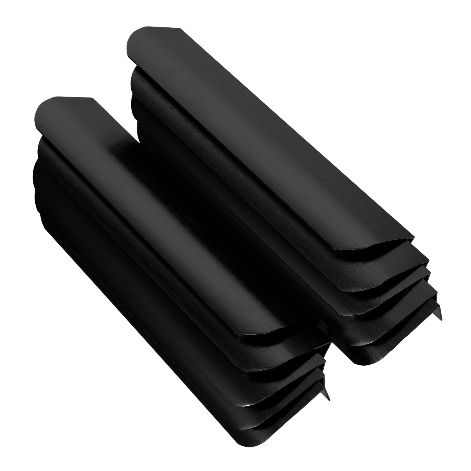 

10Pcs Hidden Drawer Pulls Cabinet Invisible Handles Concealed Finger Edge Pulls Kitchen Drawers Black Hardware