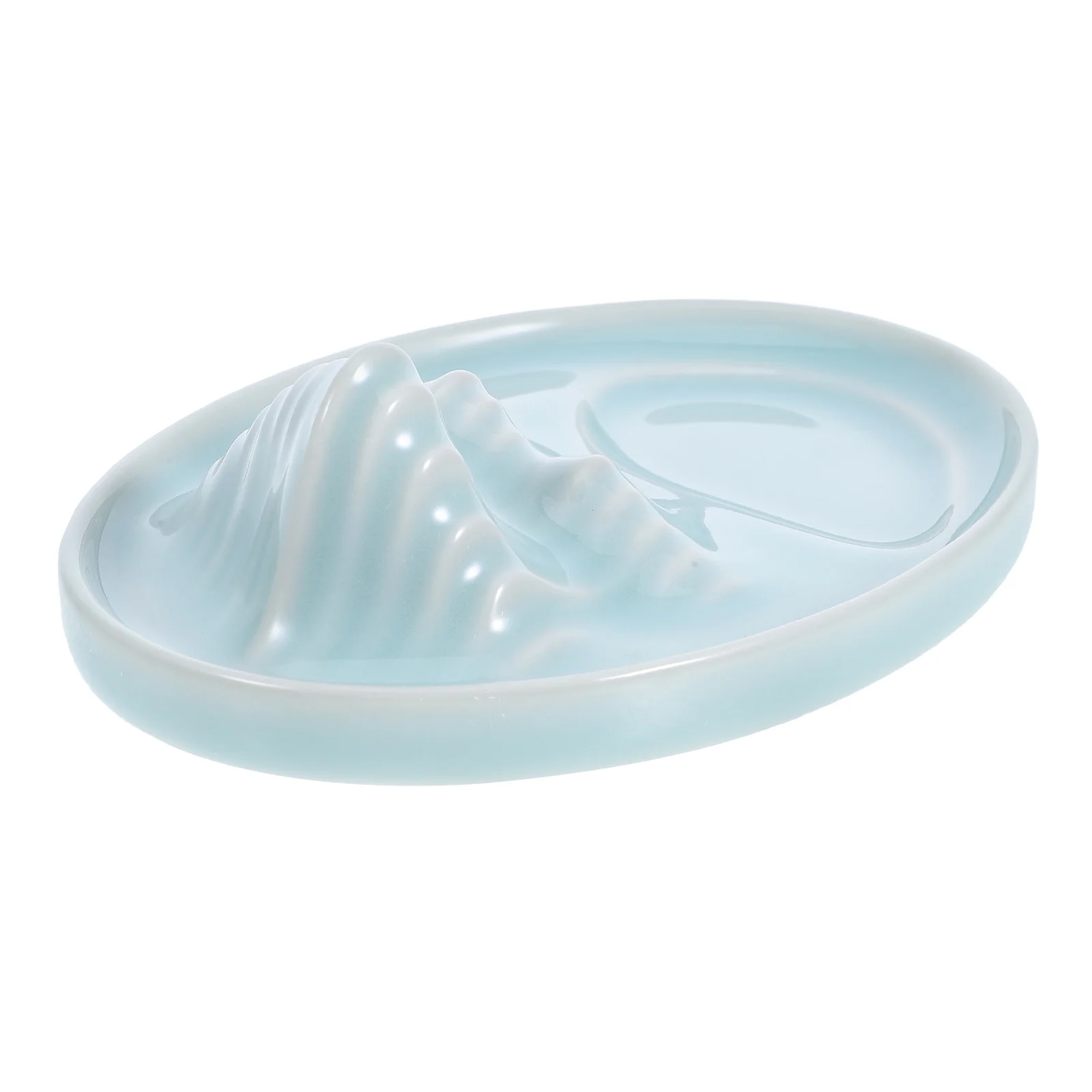 

Ceramic Porcelain Ink Dish Blue Calligraphy Brush Rest Ink Well for Chinese Painting Calligraphy Tools Porcelain Inkwell Dish