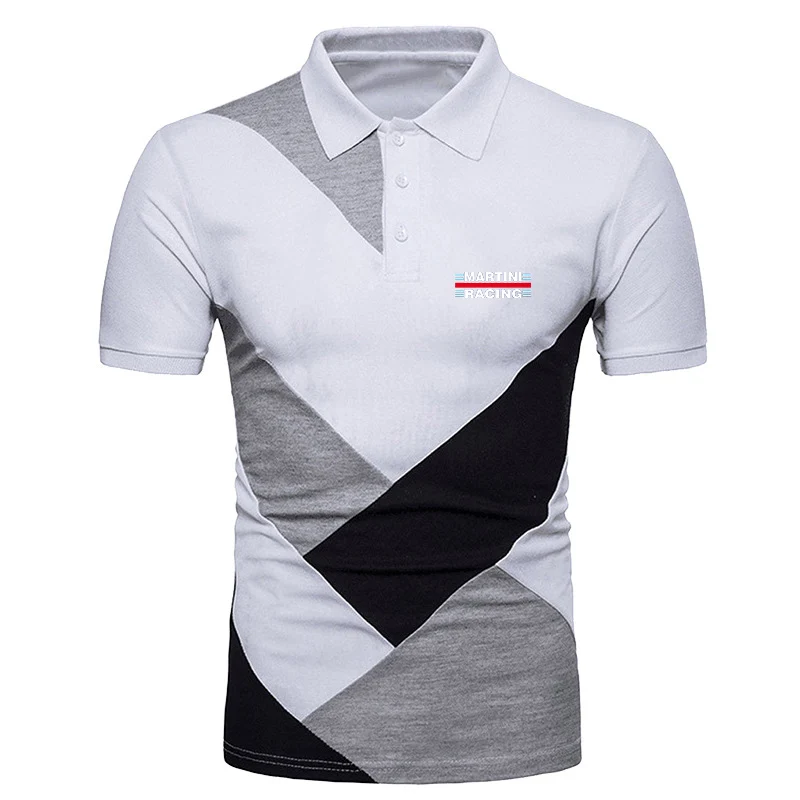 2021 New Men's Summer Martini Racing Printing Short SLeeve High Quality Fashion Comfortable Leisure Colorblock Polo Shirt Tops