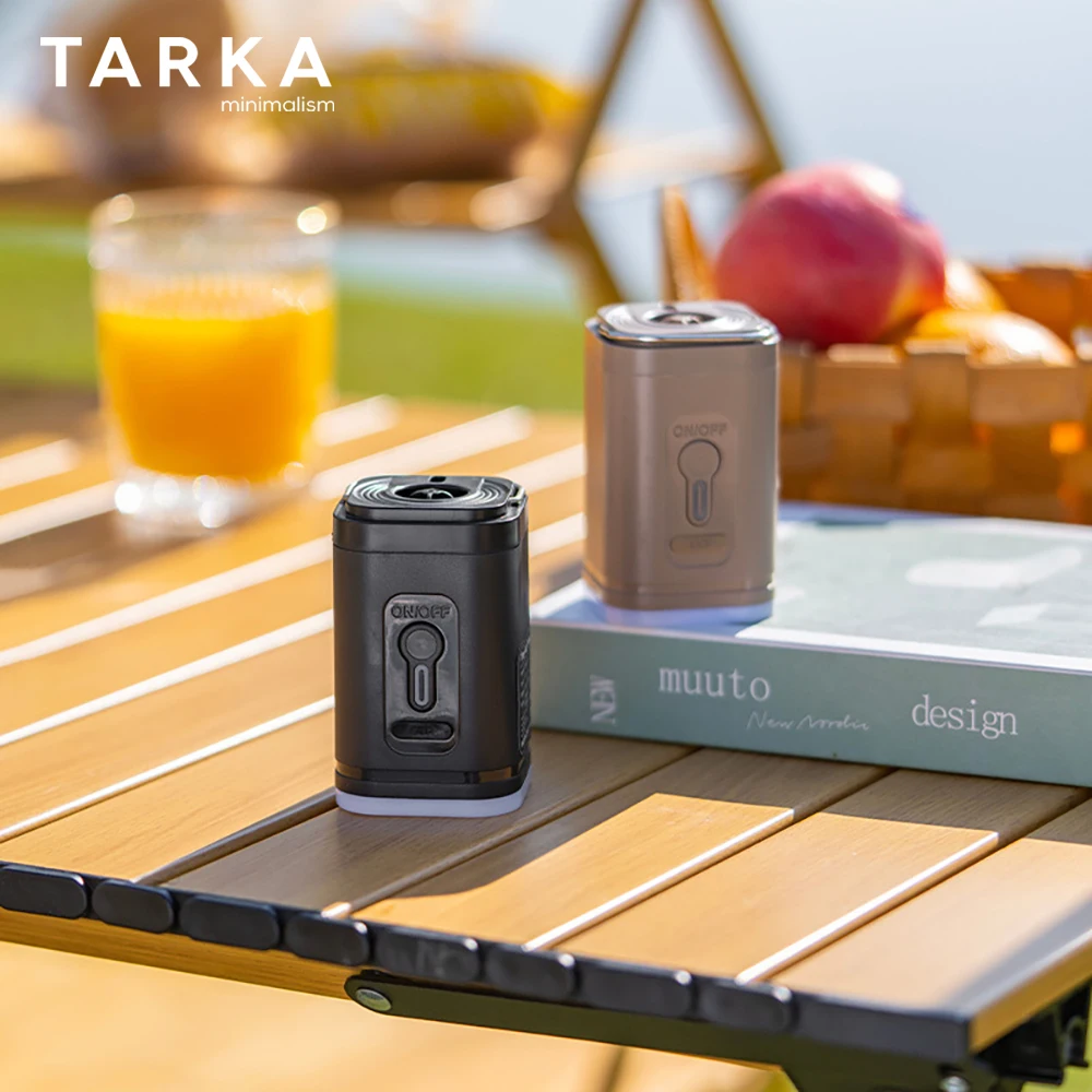 TARKA 1pcs Mattress Air Pump Air Compressor 2 in 1,  Lightweight Inflating Pump with Camplight, Hiking Travel Must Have Supplies