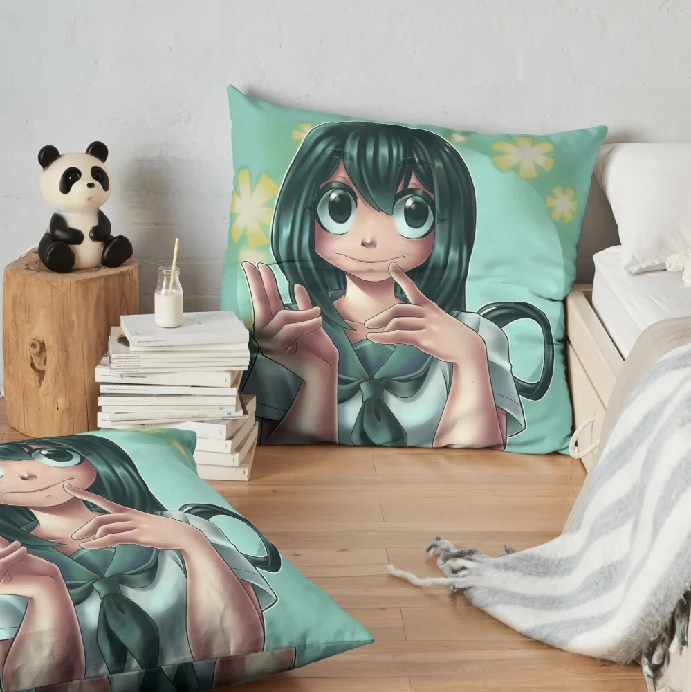 Froppy Pattern Pillow Case Fashion Square Cushion Car Sofa Home Office Decor