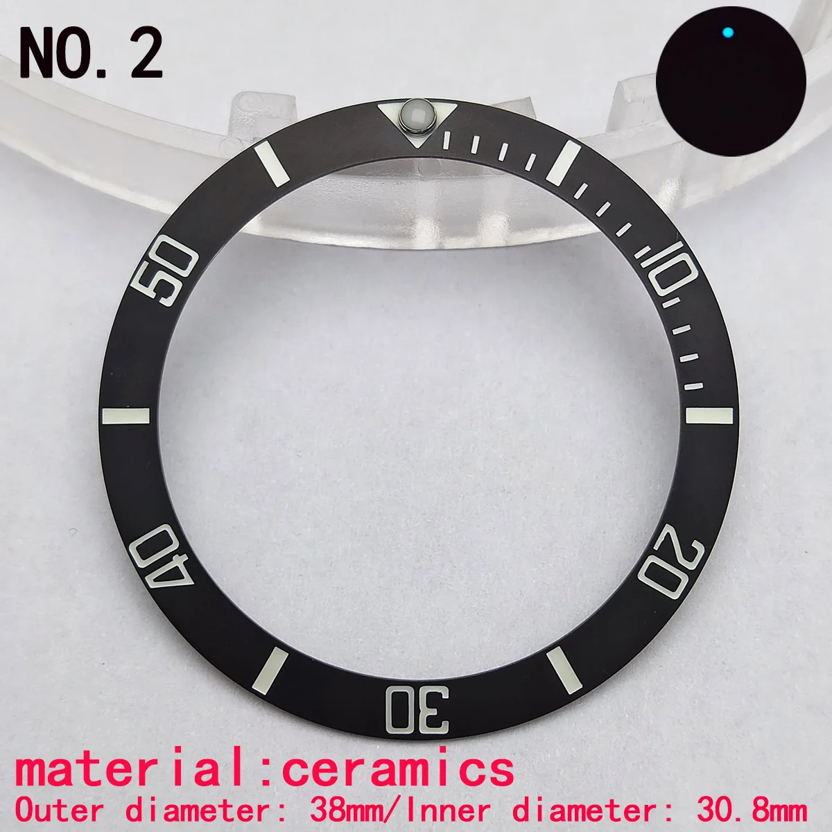 38mm pierścionek do zegarka nh35 ceramiczna ramka szkiełka zegarka pierścień celebryci rama szkiełka zegarka 40mm nh35 Case akcesoria do zegarków nh36 pierścień wewnętrzny