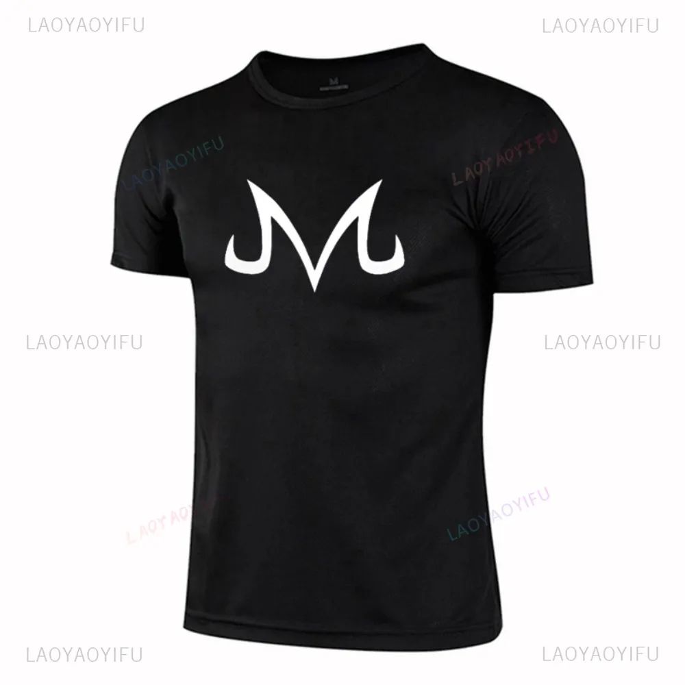 M'letter Logo Majin Buu Sport Men's and Women's Short Sleeve Printed T-shirt Fashion Breathable Summer Cotton Tops Unisex Tee