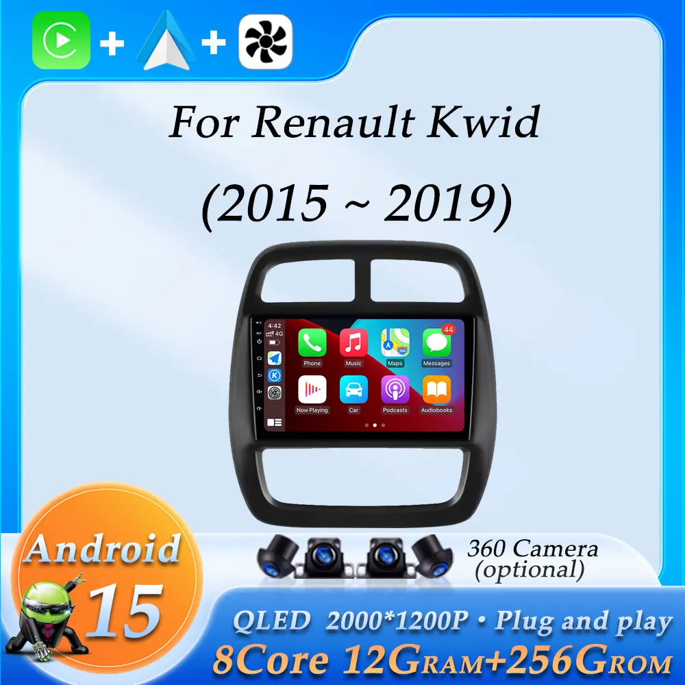 

Bluetooth DSP Stereo for Renault Kwid 2015 - 2019 Wireless CarPlay Car Radio Video Audio Multimedia Player GPS Navigation 9 inch