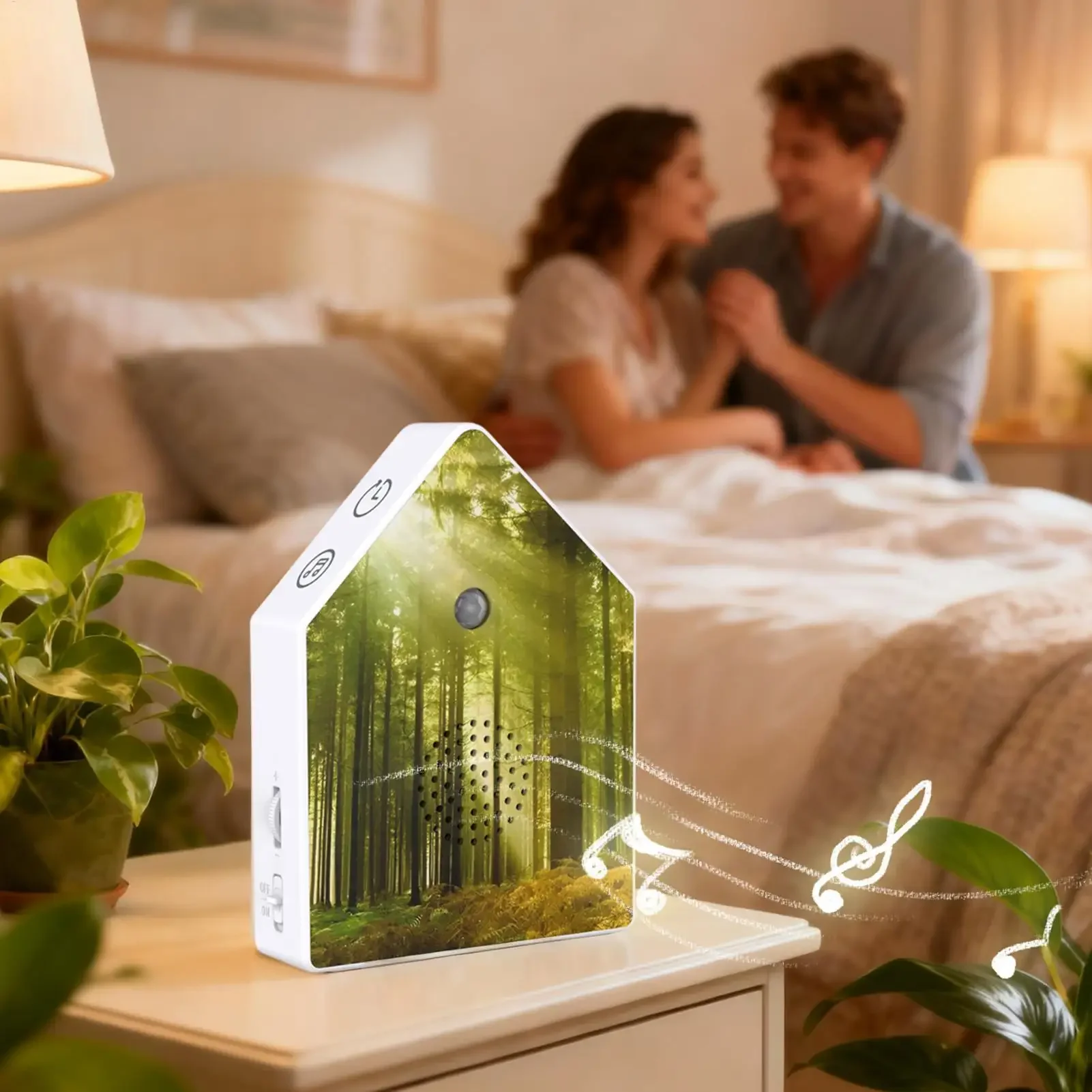 Bird Chirping Sound Box Relaxing Device With Timer Nature Sound Box With Motion Sensor For Home Garden Bedroom Bathroom Yoga Spa